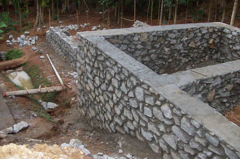 Rubble Retaining Wall